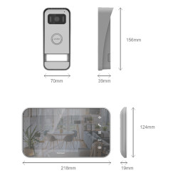 Visiophone filaire 7" effet miroir AVIDSEN Maya