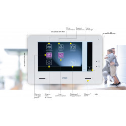 Interphone vidéo 7" wifi 2 fils Urmet 1722/958
