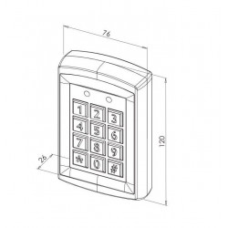 Clavier à codes lecteur de proximité SEWOSY KRB1000