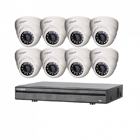 Kit vidéosurveillance 8 caméras 2Mpxls + enregistreur