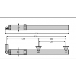 Motorisation portail battant hydraulique 230V BFT ORO R935222-00002