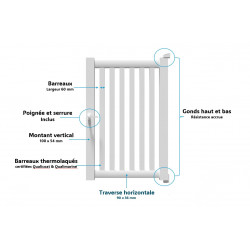 Portillon alu droit ajouré ADEN