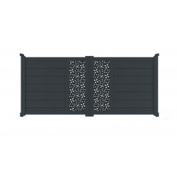 Portail alu 2 battants décoratif droit LAOS P11