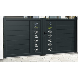 Portail alu 2 battants décoratif droit GIVERNY