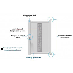Portillon alu plein droit BRASILIA