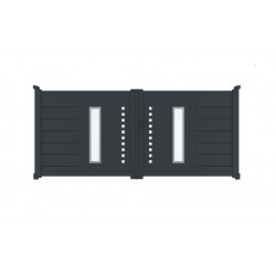 Portail alu 2 battants décoratif droit MONTREAL