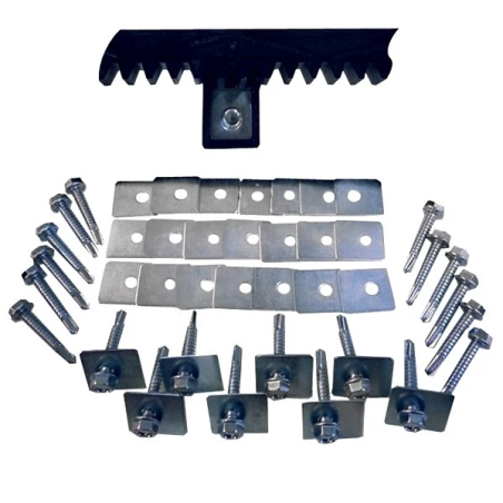 Kit de fixations pour 5 mètres de crémaillères pour portail coulissant FIXOR