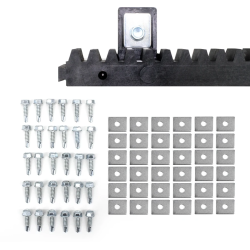Kit de fixations pour 5 mètres de crémaillères pour portail coulissant FIXOR