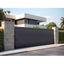 Portail alu coulissant plein droit ANTILLES
