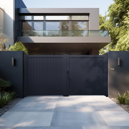 Portail alu 2 battants plein droit ANTILLES