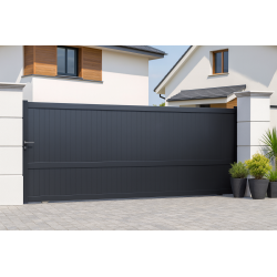 Portail alu coulissant plein droit MELVILLE