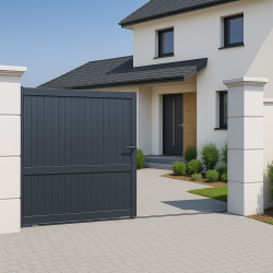 Portail alu coulissant plein droit MELVILLE