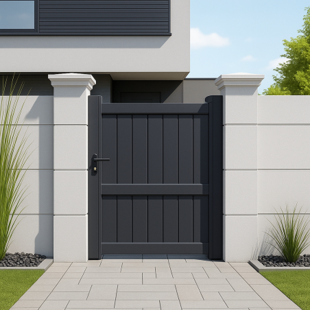 Portillon alu plein droit MELVILLE