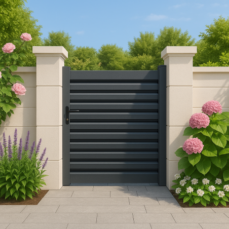 Portillon alu droit lames persiennes ANKARA