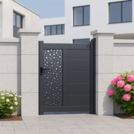 Portillon alu décoratif droit LAOS P11