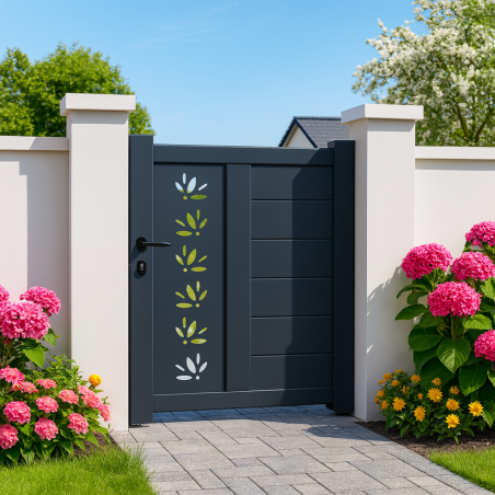 Portillon alu décoratif droit GIVERNY