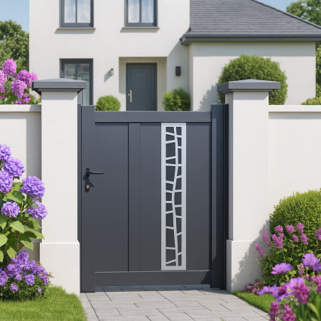 Portillon alu plein droit BRASILIA