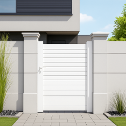 Portillon alu semi persienne droit TRINIDAD