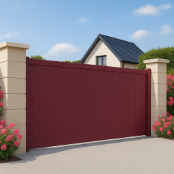 Portail alu coulissant plein droit ANTILLES