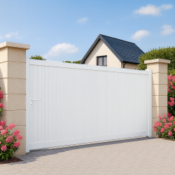 Portail alu coulissant plein droit ANTILLES