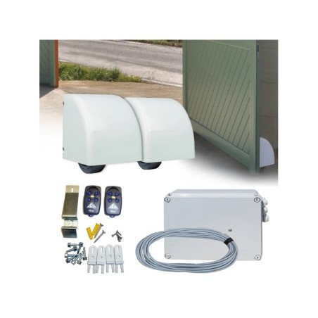 Motorisation portail 2 battants à roues AKIA STAR24 24V pour pente